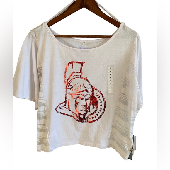 NWT Touch by Alyssa Milano NHL Ottawa Senators Kimono Sleeves Top - Picture 1 of 9